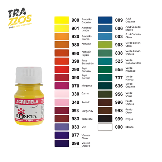 Acriltela Roseta Amarillo Cadmio