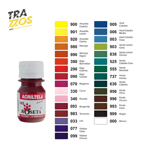 Acriltela Roseta Burgandy