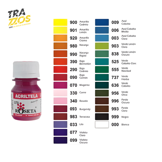 Acriltela Roseta Magenta Claro