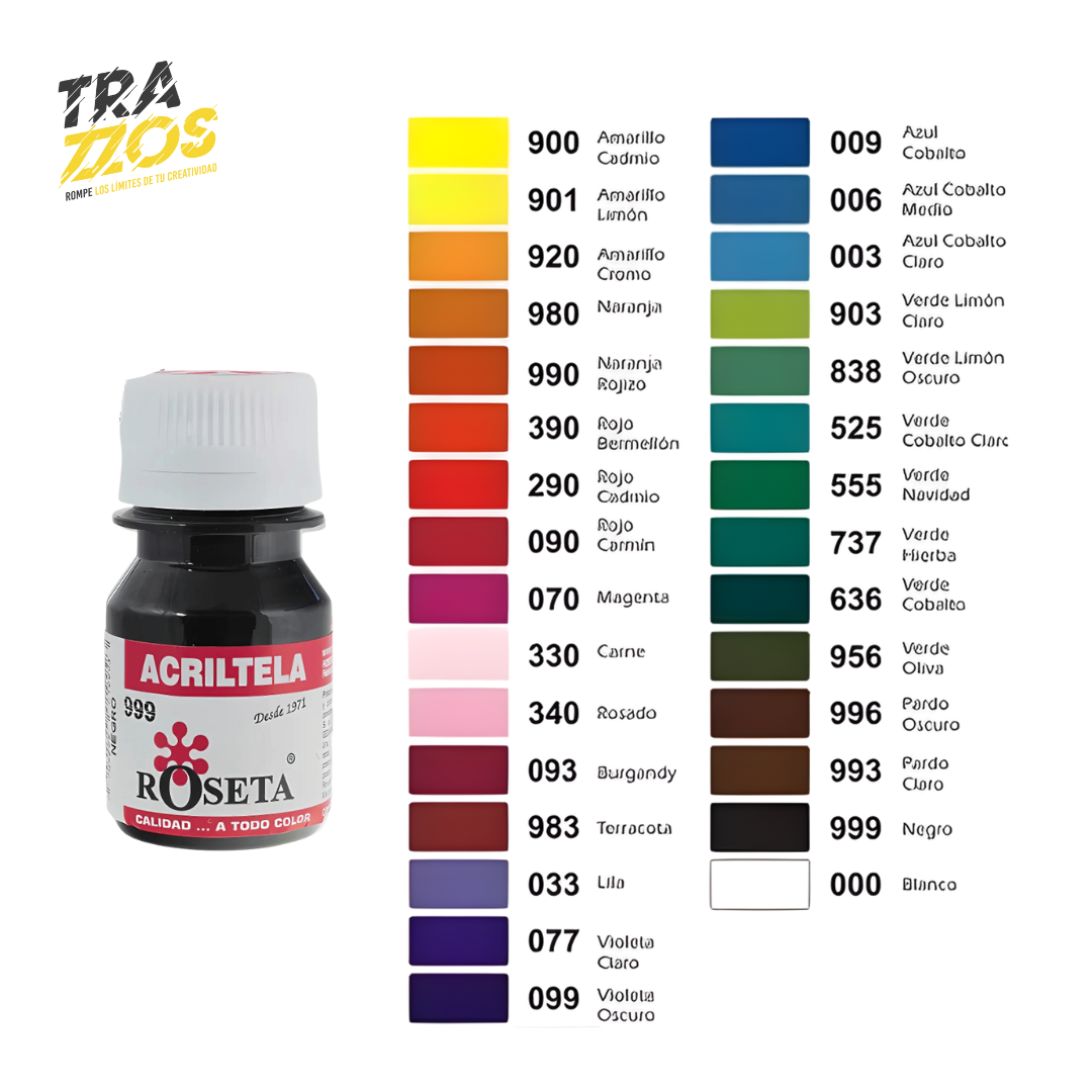 Acriltela Roseta Negro