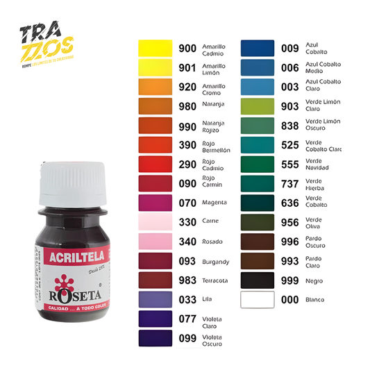 Acriltela Roseta Pardo Oscuro