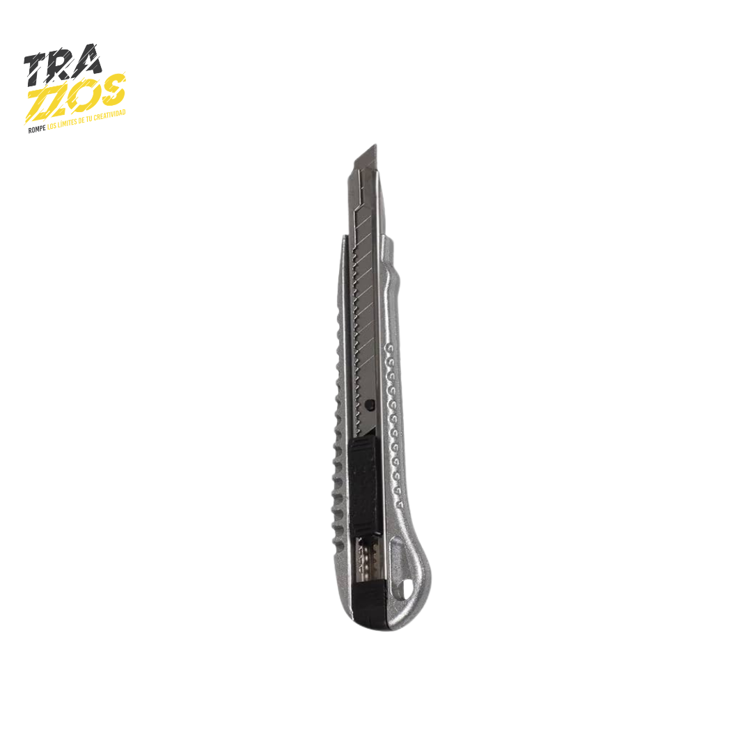Bisturí pequeño metalico 9mm corte fino