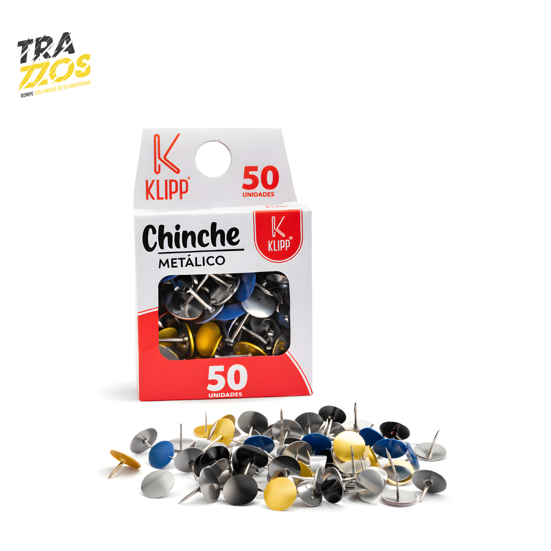 Chinche Metalico caja X50 Surtida