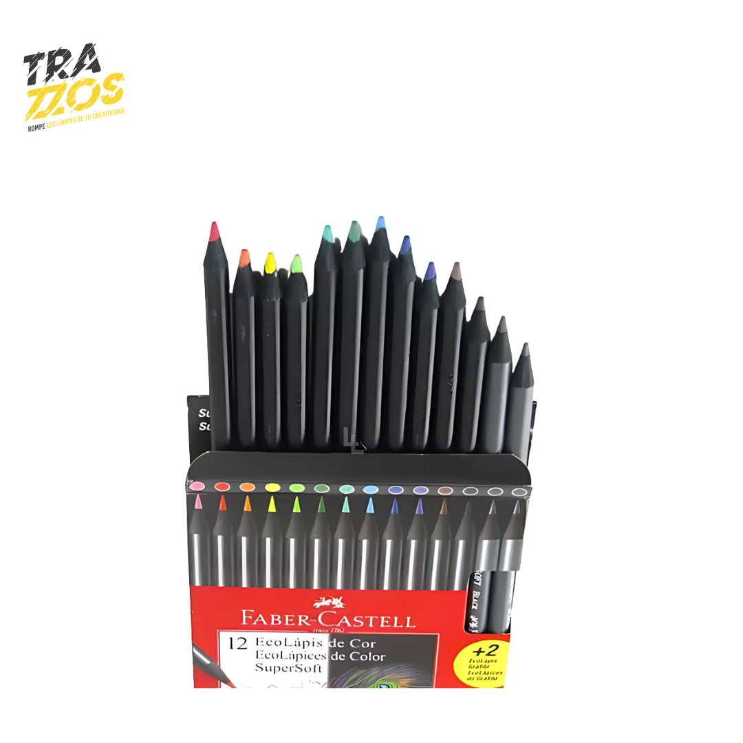 Color SuperSoft Faber-Castell x12+ 2 Lápices