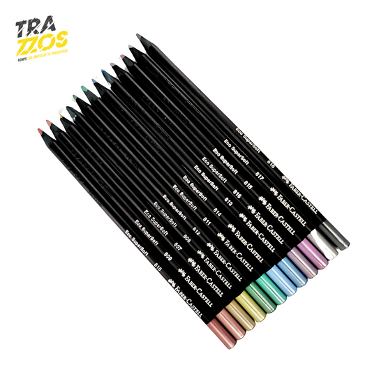 Colores Metalizados Supersoft Faber-Castell x12