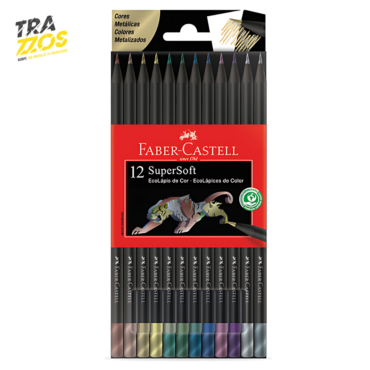 Colores Faber-Castell Supersoft Metalizados x 12