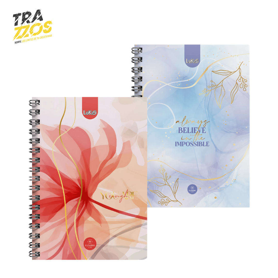 Cuaderno Lukis Argollado Flores