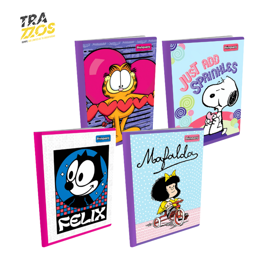 Cuaderno Primavera Cosido 100 hj cuadriculado Mujer