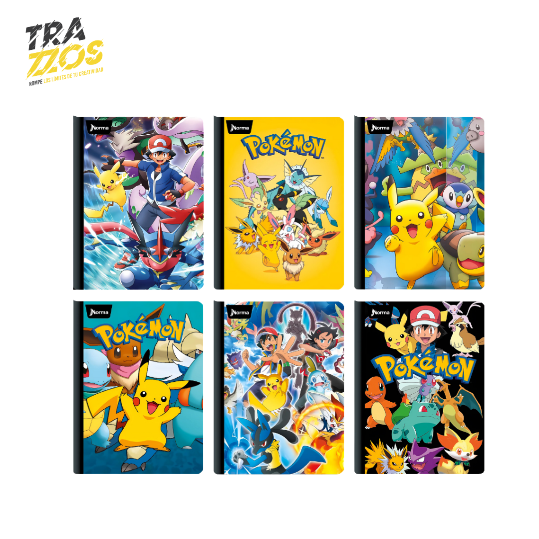 Cuaderno Norma Cosido Pokemon