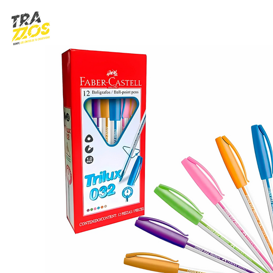 Esferos Faber Castell Trilux x12