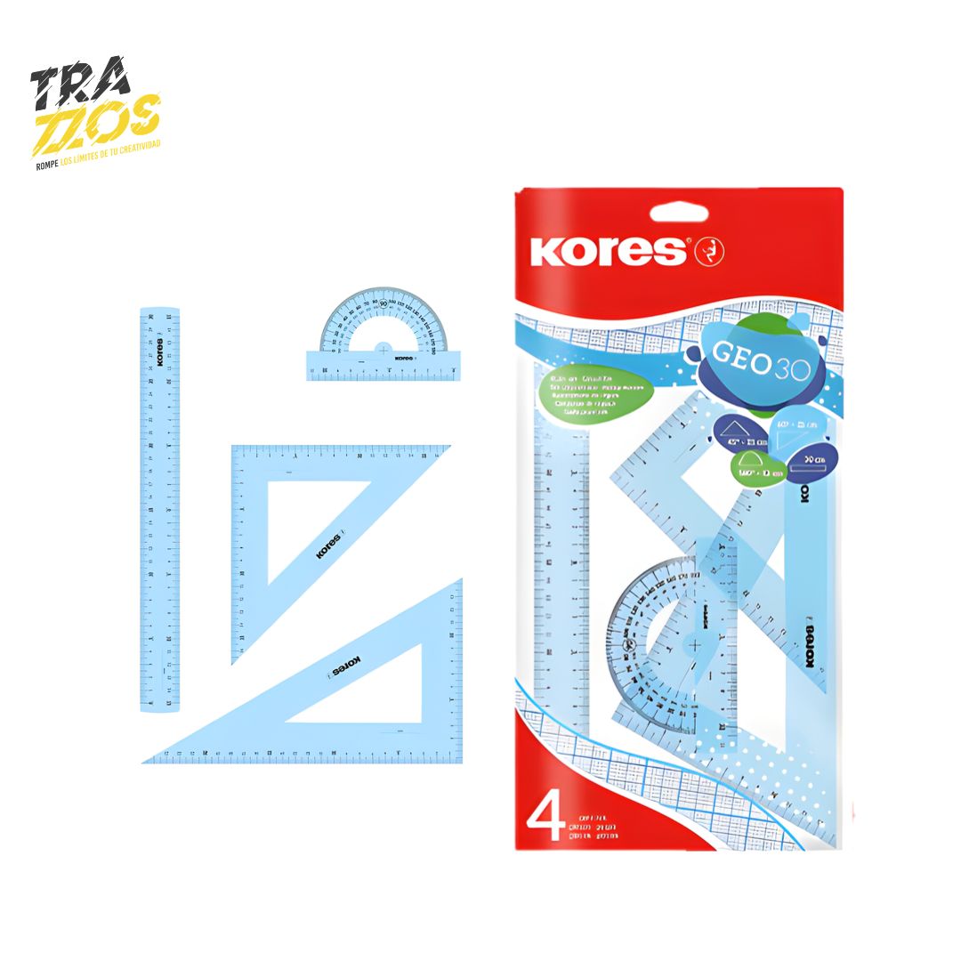 Kit Geométrico Kores GEO 30cm