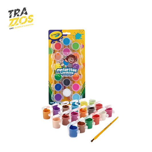 Set de 18 Pinturitas Lavables Crayola con Pincel