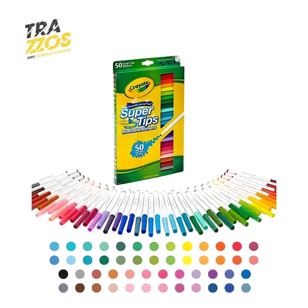 Plumones Crayola Super Tips X50