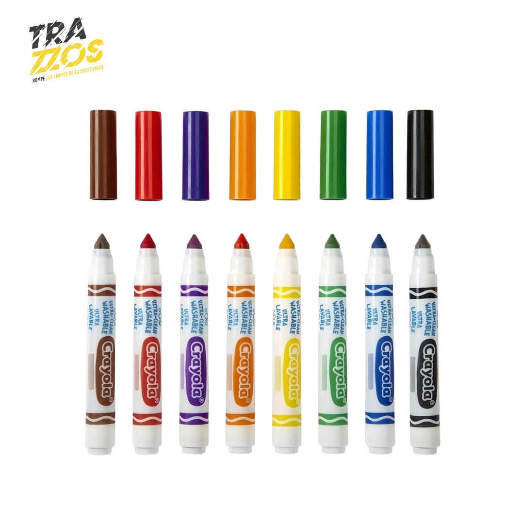 Plumones Crayola Super Tips Jumbo x8