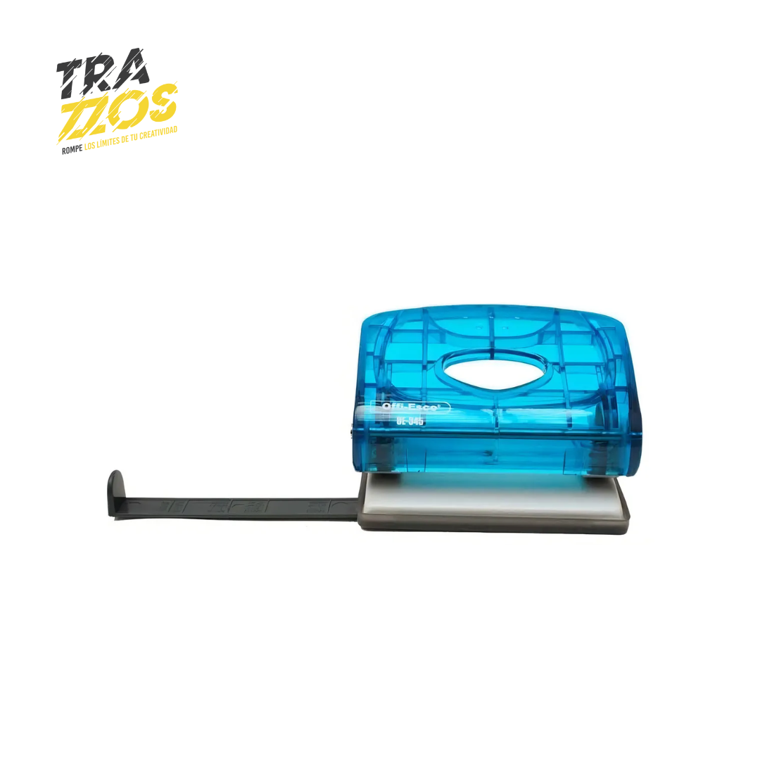 Perforadora 0ffi-Esco 345 2 Huecos Translucida Mediana