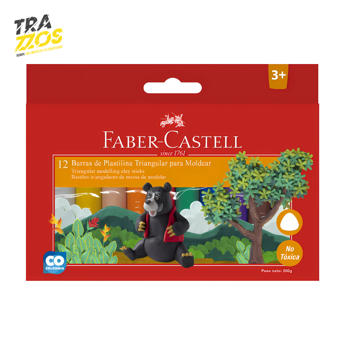 Plastilina Faber-Castell Jumbo Triangular x12