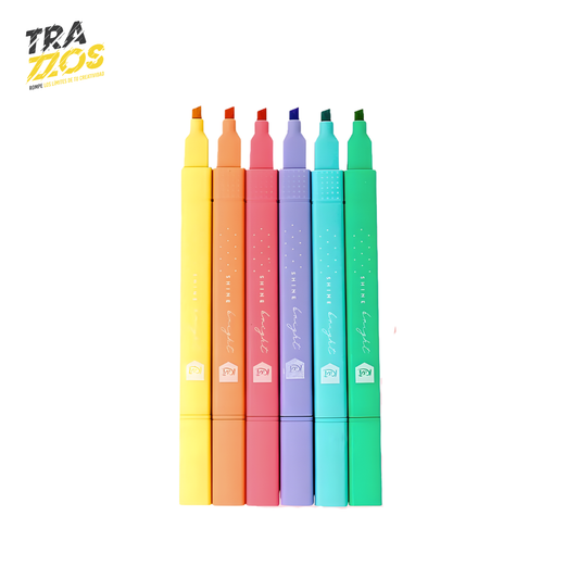 Resaltadores Kiut Delgados Pastel x6