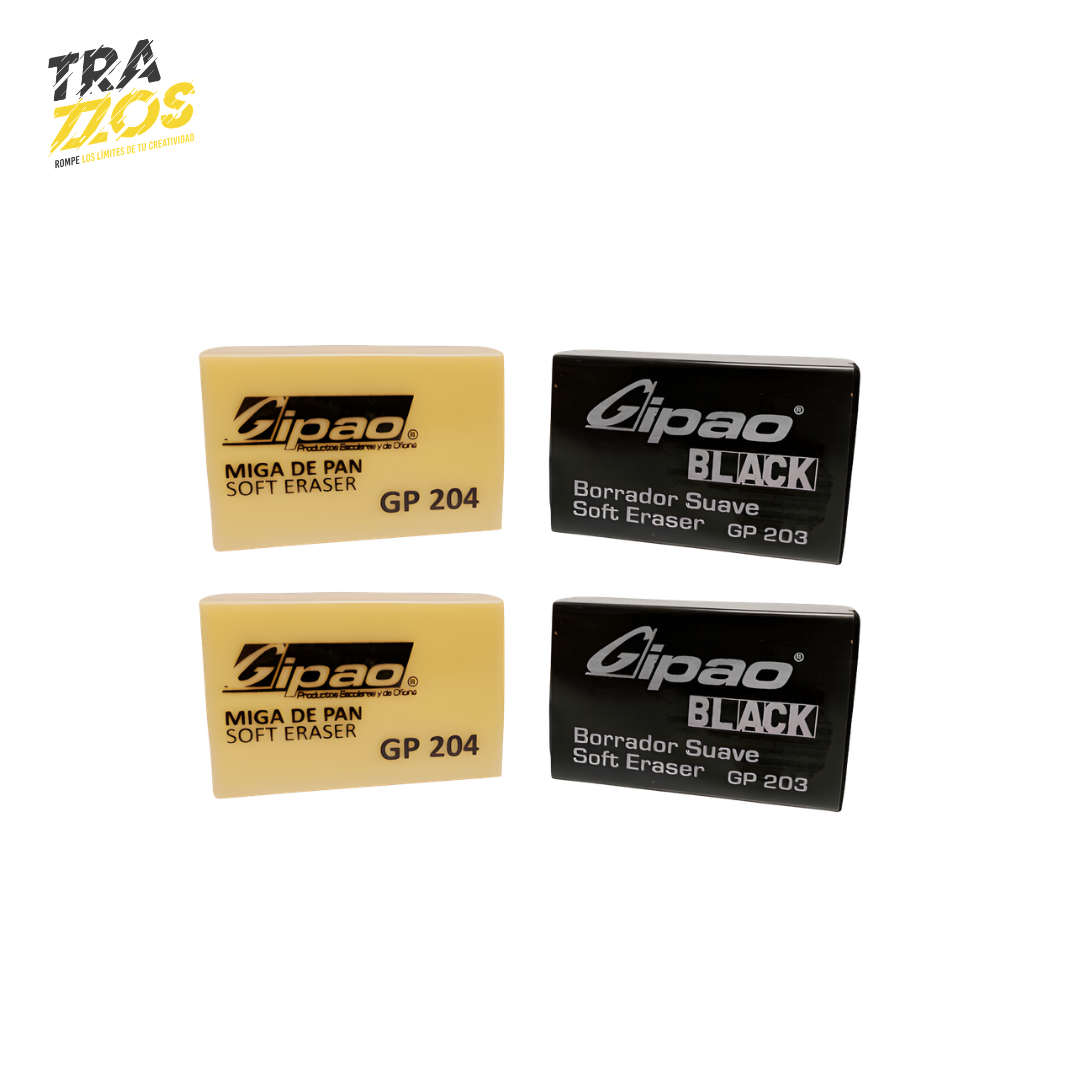 Set Borradores Miga de Pan Mix Gipao x4