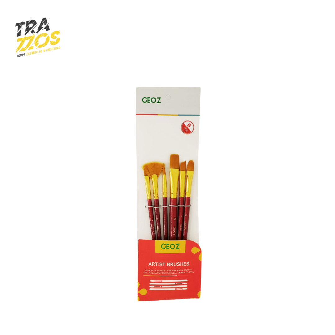 Set de 6 Pinceles Artísticos JZ-117