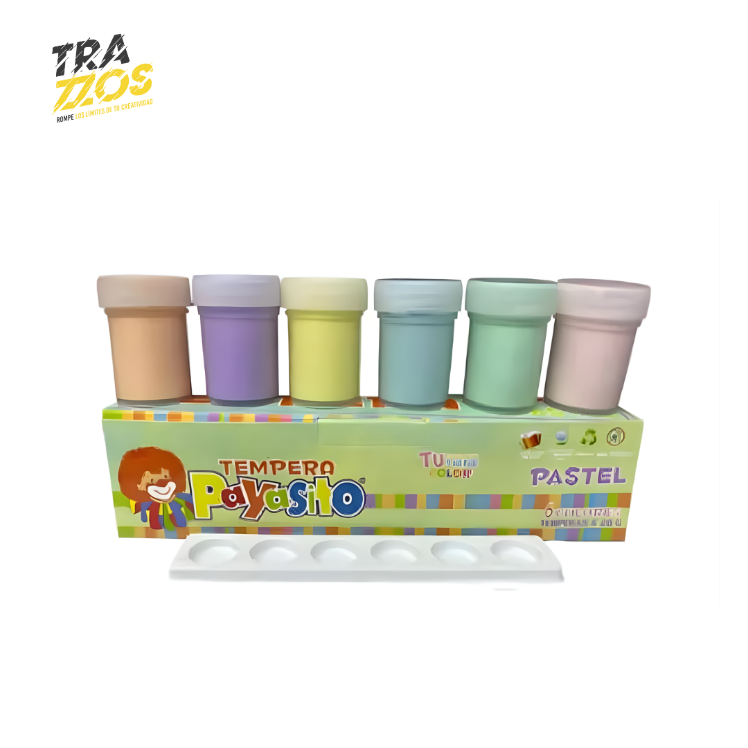 Tempera Payasito Pastel x6