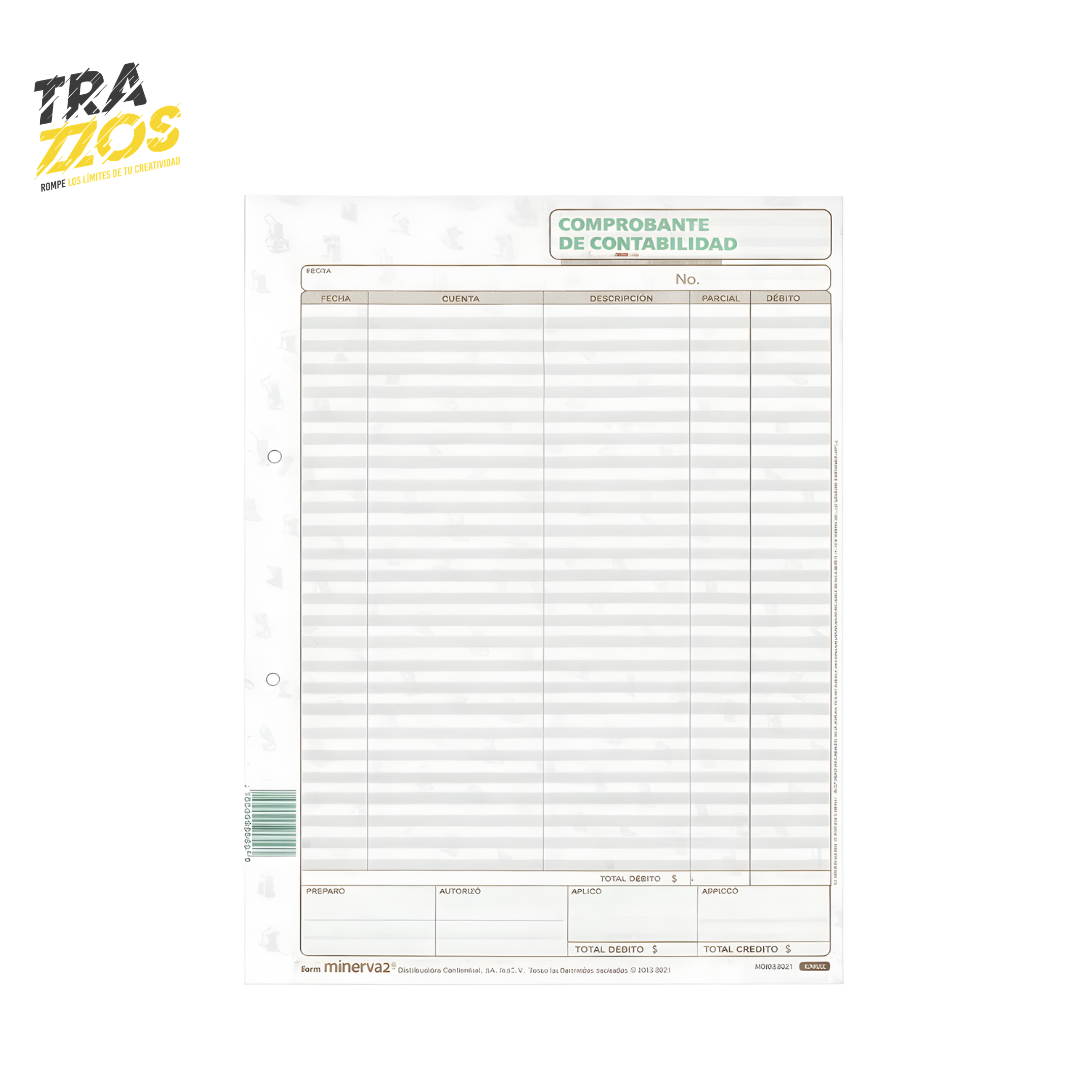 comprobante de Contabilidad Minerva 40-11 x100