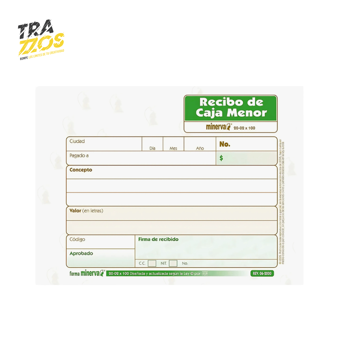 Minerva 20-02 Recibo de Caja Menor x200