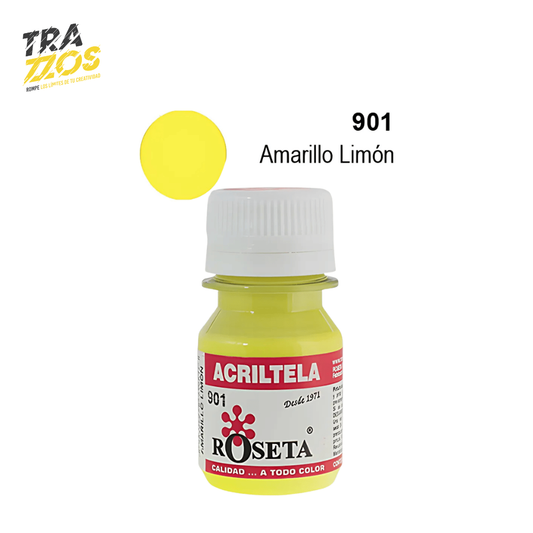 Acriltela Roseta Amarillo Limón