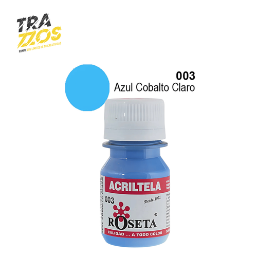 Acriltela Roseta Azul Cobalto Claro
