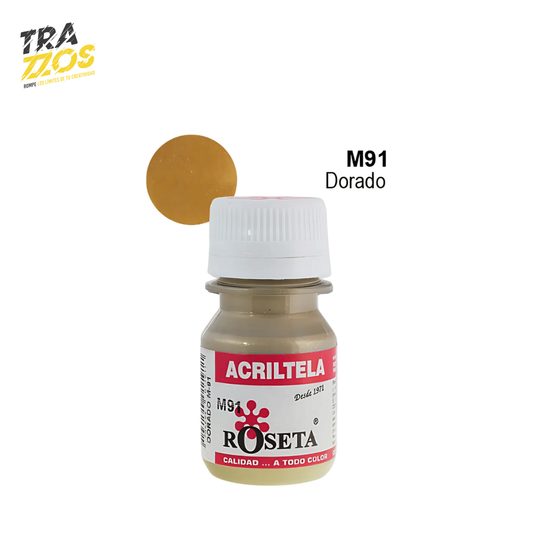 Acriltela Roseta Dorado