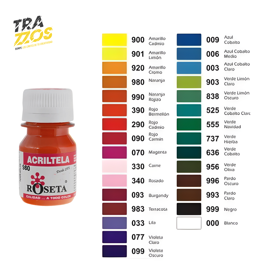 Acriltela Roseta Naranja