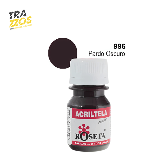 Acriltela Roseta Pardo Oscuro