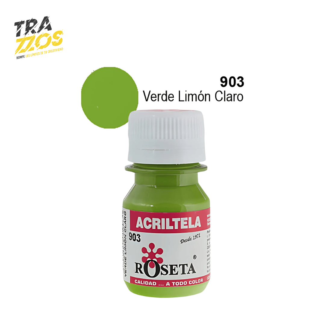 Acriltela Roseta Verde Limón Claro