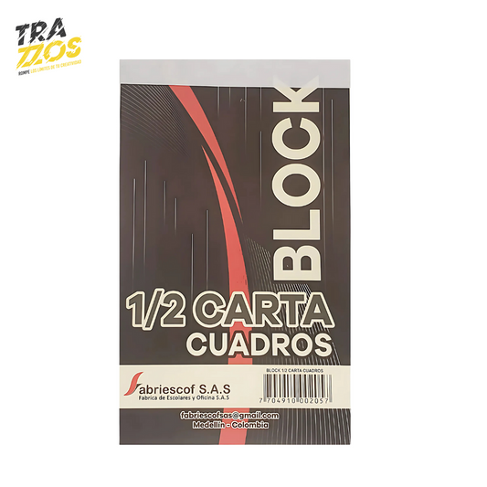 Block Bond 1/2 Carta Cuadros