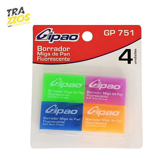 Borrador Gipao Fluorescente x4