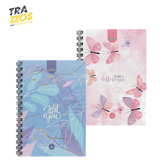 Cuaderno Lukis Argollado  5 Materias Flores