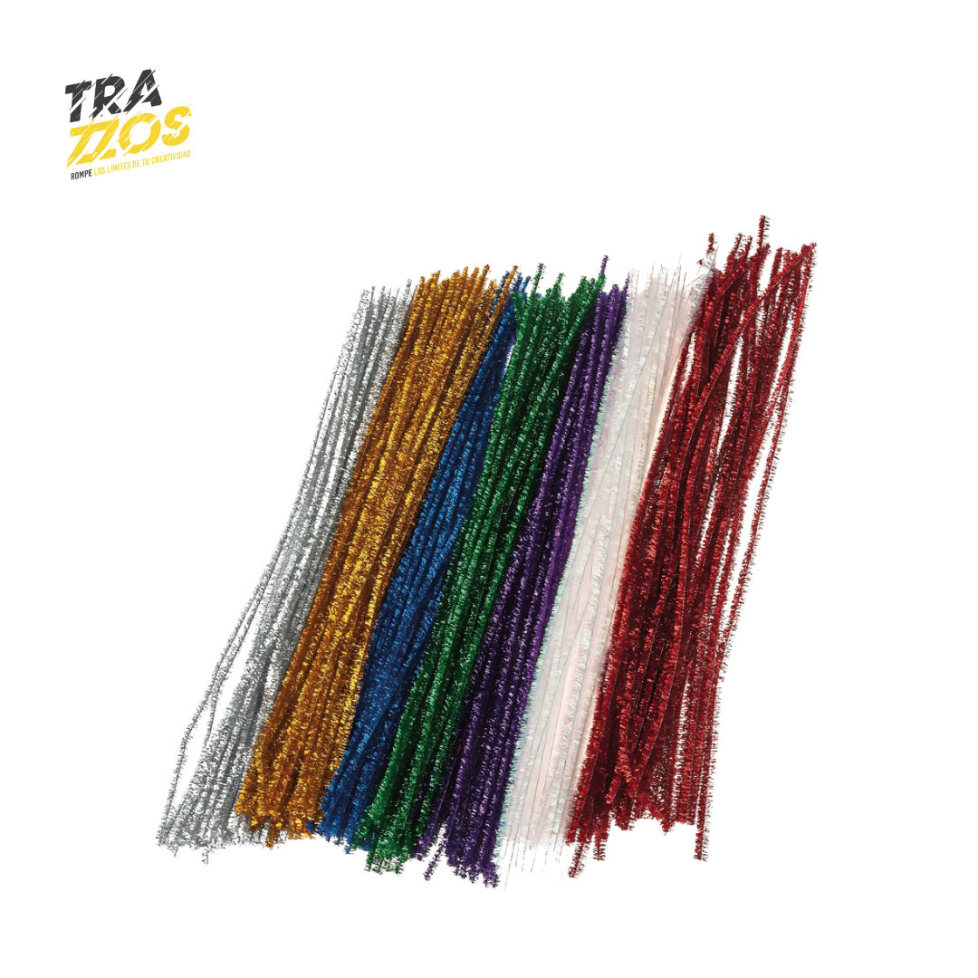 Chelines Metalizados Unicolor x100