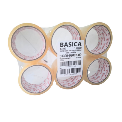 Cinta Empaque Basic X6 48x40 Transparente