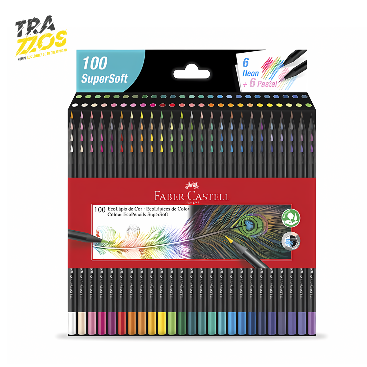 Colores Faber Castell SuperSoft x100 ecológicos