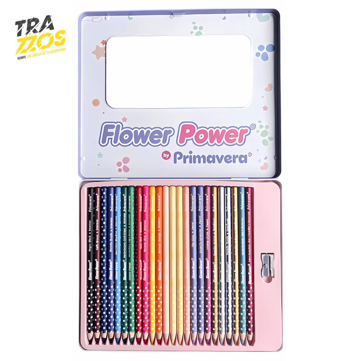 Colores Primavera Flower Power Caja Metálica x24