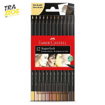 Colores Faber-Castell Supersoft x12 tonos piel