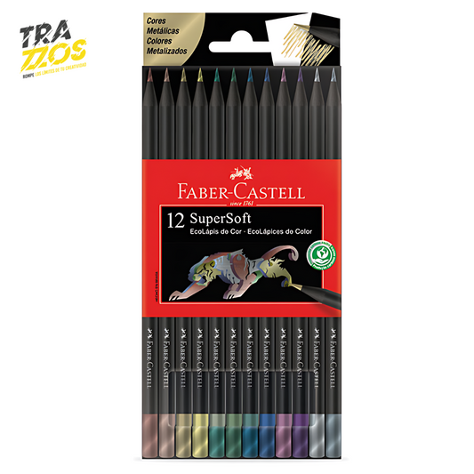 Colores Faber-Castell Supersoft Metalizados x 12