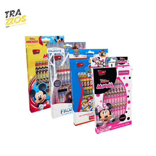 Colores Jumbo Personajes Primavera x12