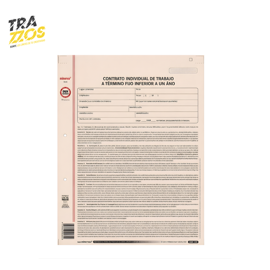 Contrato a Término Fijo Inferior a 1 Año Minerva 10-10 x12 Uds