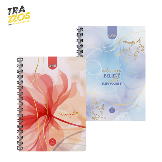 Cuaderno Lukis Argollado Flores