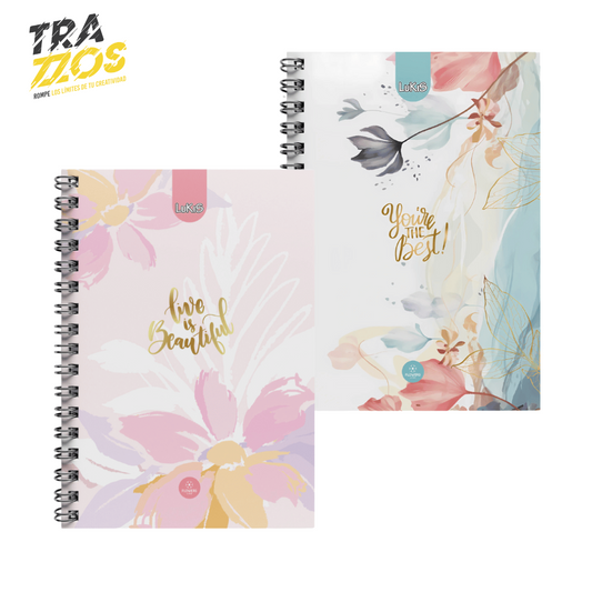 Cuaderno Lukis Argollado 7 Materias Flores