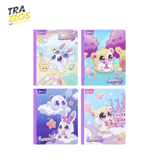 Cuaderno Norma Cosido 50 Hojas Cuadros Peluches Fantasy