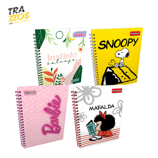 Cuaderno Primavera Argollado Grande Pasta Dura Mujer