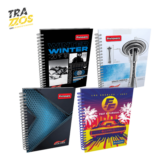 Cuaderno Primavera Argollado Pequeño Materias Hombre