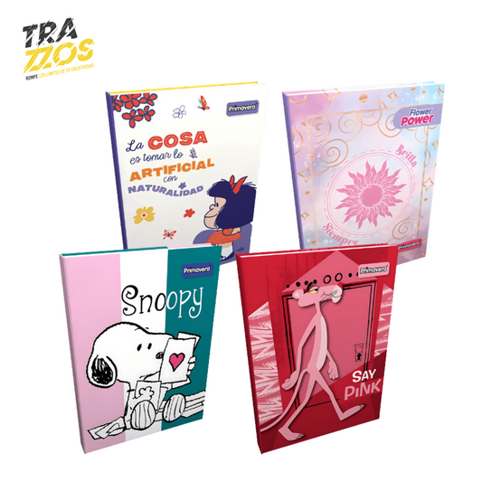 Cuaderno Primavera Grande Cosido Materias Mujer