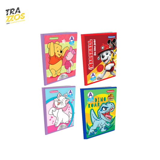 Cuaderno cosido preescolar con portadas de Winnie the Pooh, estilo Paw Patrol y diseños de dinosaurios infantiles